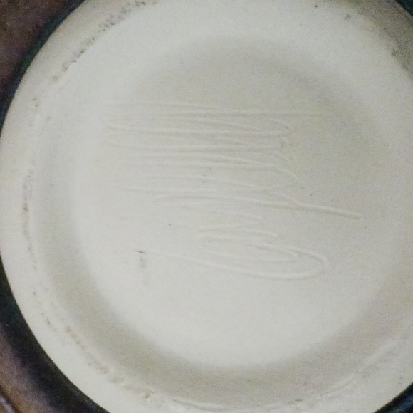 Vintage Bill Campbell glazed scalloped triple petal lotus pottery bowl - Picture 6 of 8